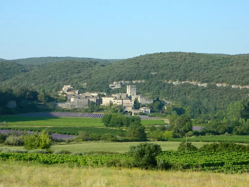 Le site des garrigues de Lussan vers Montclus